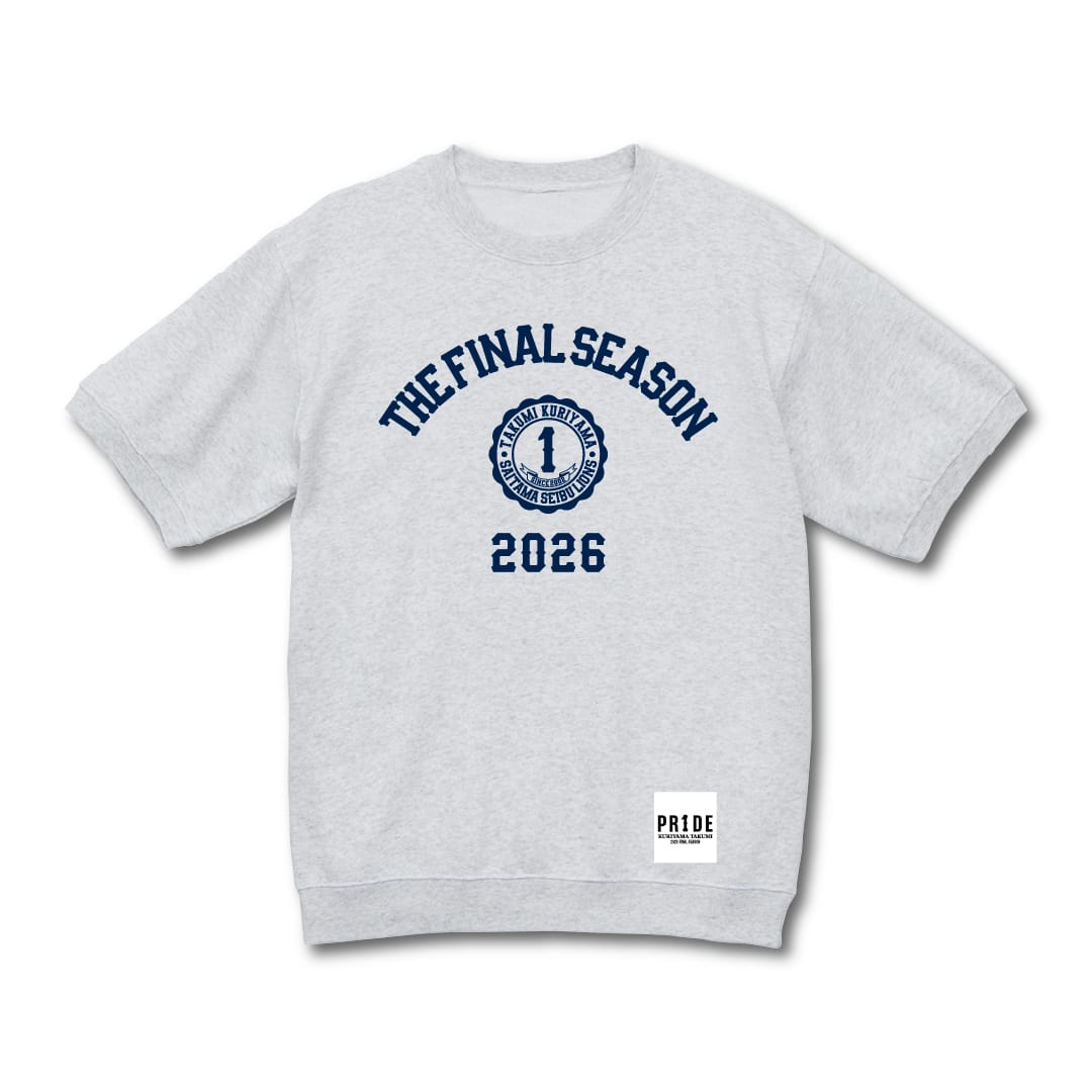 【受注生産】PR1DEグッズ「ポートレートデザイングッズ」カレッジロゴスウェットTシャツ[受付期間終了] S