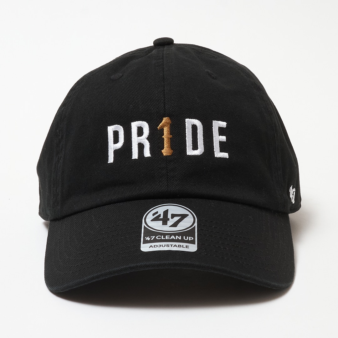 PR1DEグッズ「VISUAL LOGO GOODS」'47 CLEAN UP BLACK: キャップ
