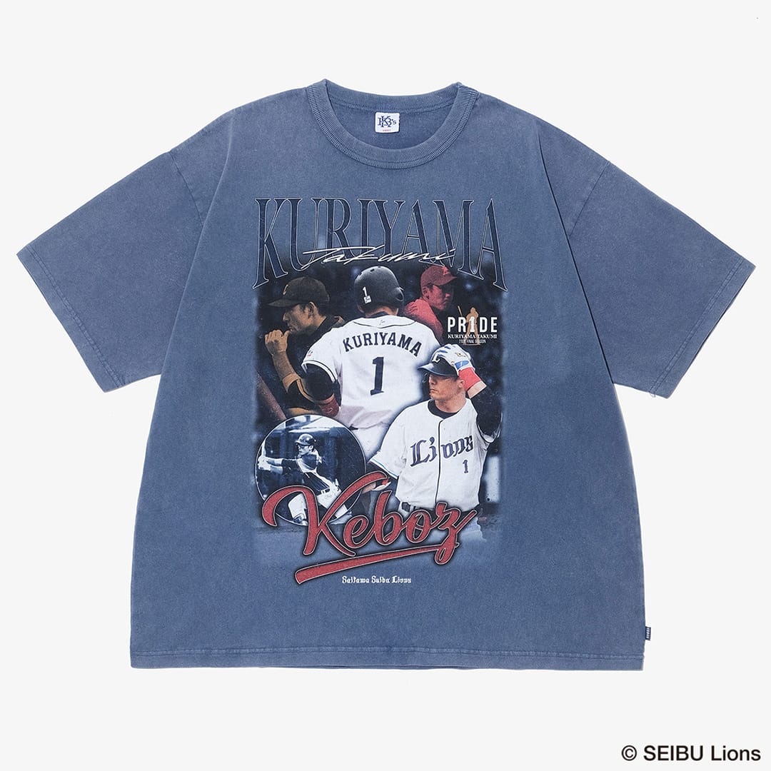 PR1DEグッズ「KEBOZコラボTシャツ」 KURIYAMA WASHED(S): Tシャツ