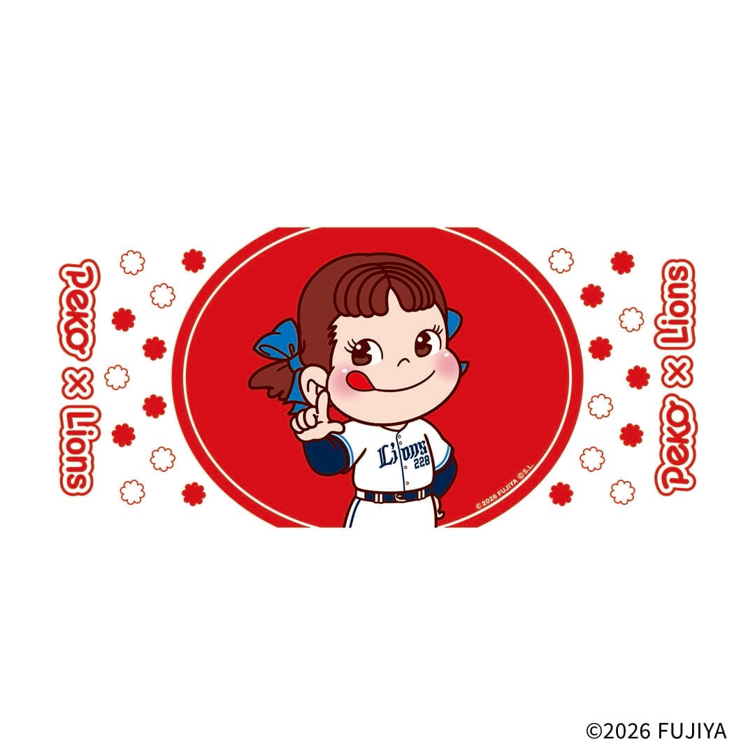 Peko×Lions フェイスタオル ペコちゃん: タオル | 埼玉西武ライオンズ
