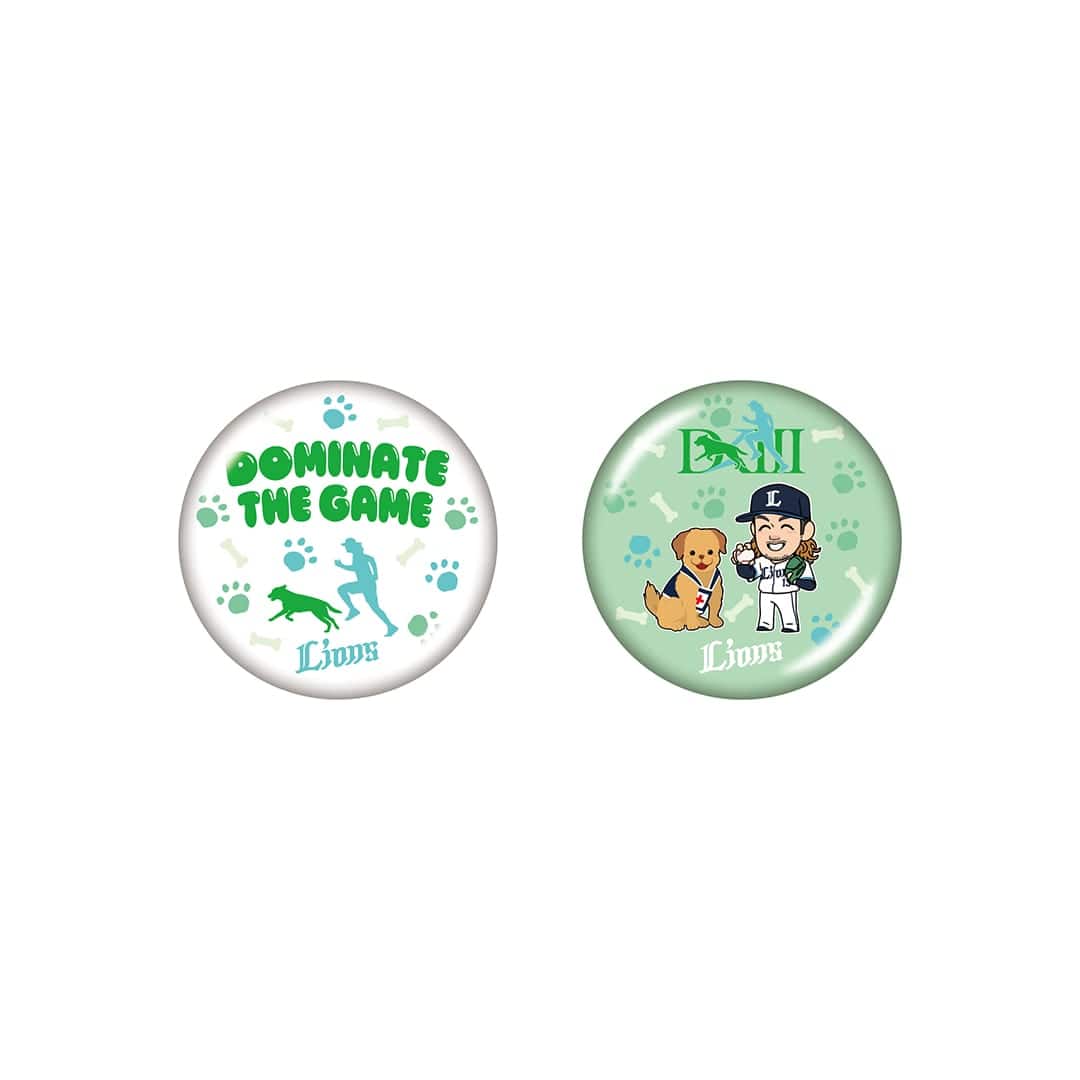 DKIII×救助犬×LIONS 高橋光成投手救助犬支援企画グッズ_缶バッジ2個セット