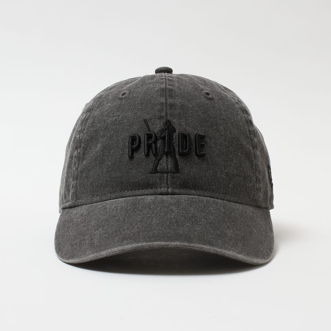 PR1DEグッズ「VISUAL LOGO GOODS」NEW ERA 9THIRTY ACID WASH BLACK