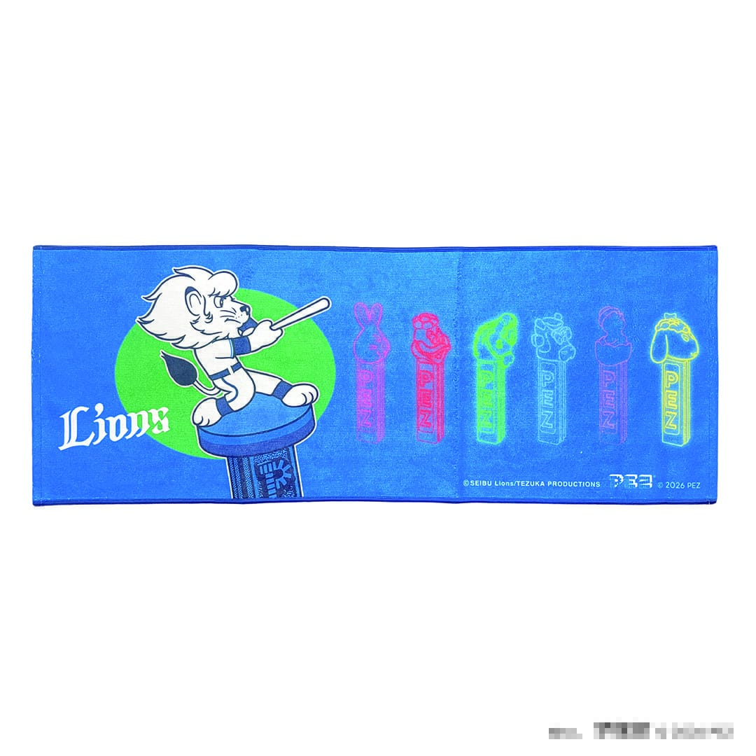 PEZ×ライオンズ フェイスタオル(LBL): タオル | 埼玉西武ライオンズ
