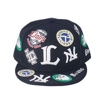 [NEW ERA]9FIFTY ネイビー チームロゴオールオーバー