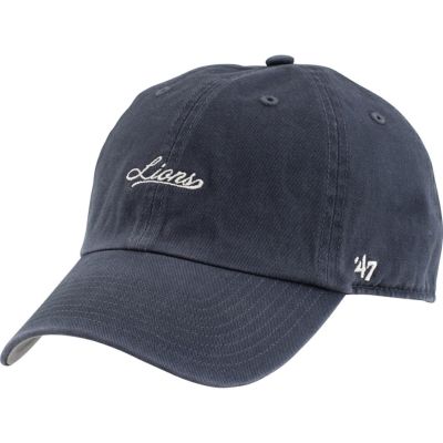 Lions ミニロゴ カーブスクリプト '47 CLEAN UP ビンテージネイビー