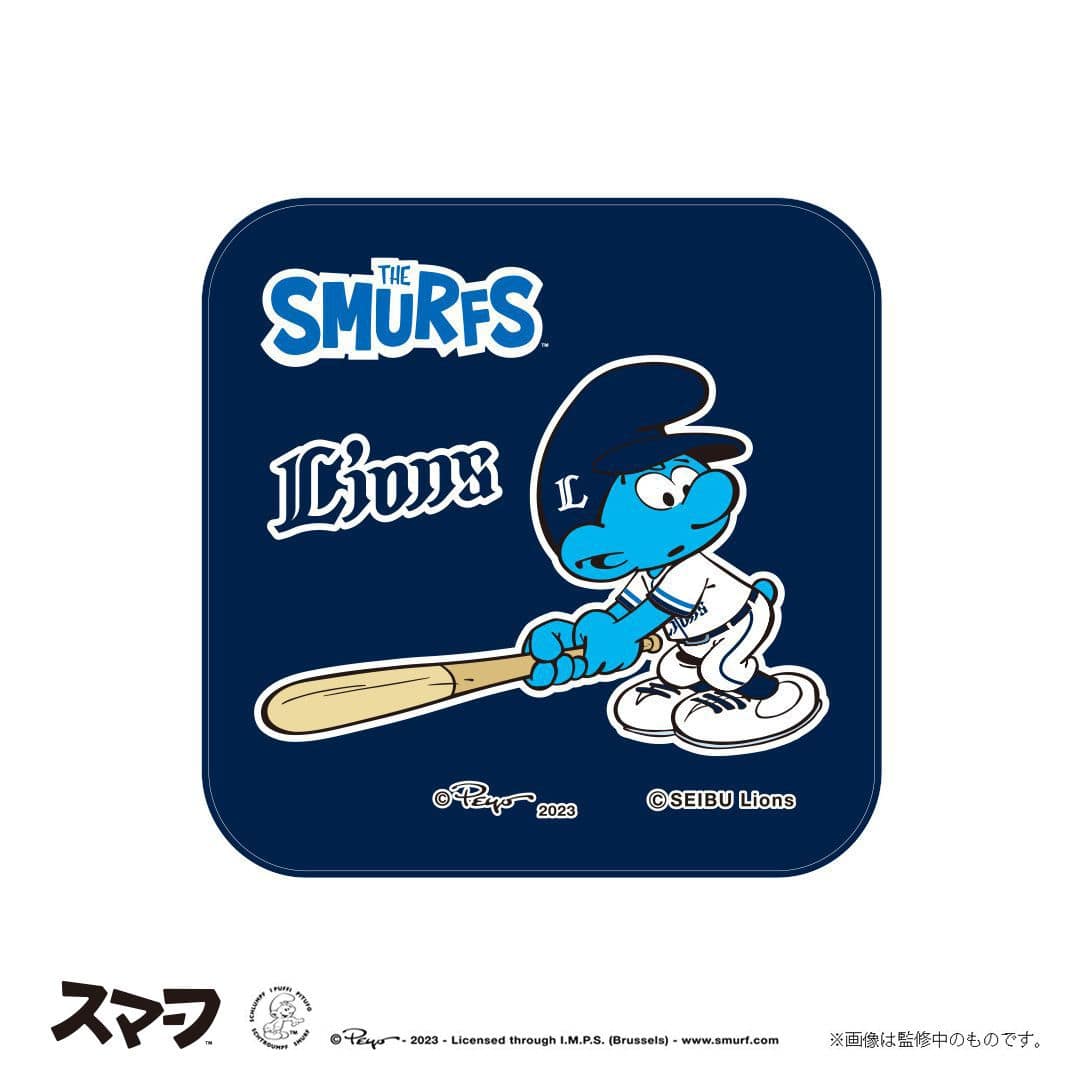 スマーフ×ライオンズ ハンドタオル