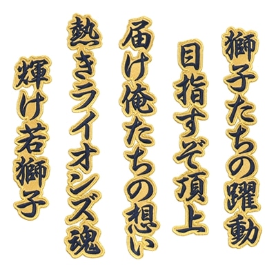 納期注意【西武ライオンズ 刺繍ワッペン 5点セット】【白