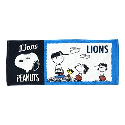 スヌーピー×ライオンズ フェイスタオル