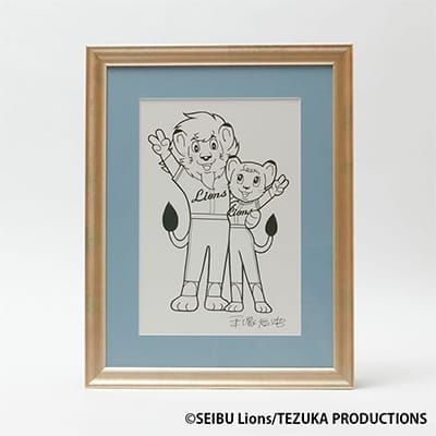 手塚治虫「レオとウラン」額装●直筆画 サイン 懐かしき昭和人気漫画作品● 手塚治虫「レオとウラン」額装○直筆画 サイン 懐かしき昭和人気