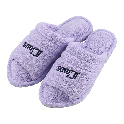 オープントゥスリッパ「コンフォート」ラベンダー