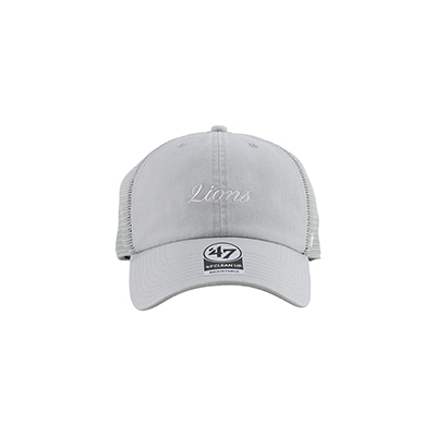 '47×LIONS CLEAN UP MESH Gray Script White
