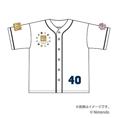 スーパーマリオブラザーズ40周年】ベースボールシャツ L(ライオンズVer