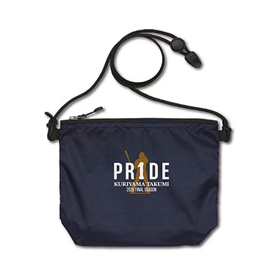 PR1DEグッズ「VISUAL LOGO GOODS」ロゴ刺繍サコッシュ