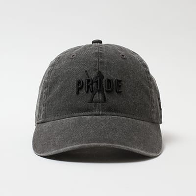 PR1DEグッズ「VISUAL LOGO GOODS」NEW ERA 9THIRTY ACID WASH BLACK