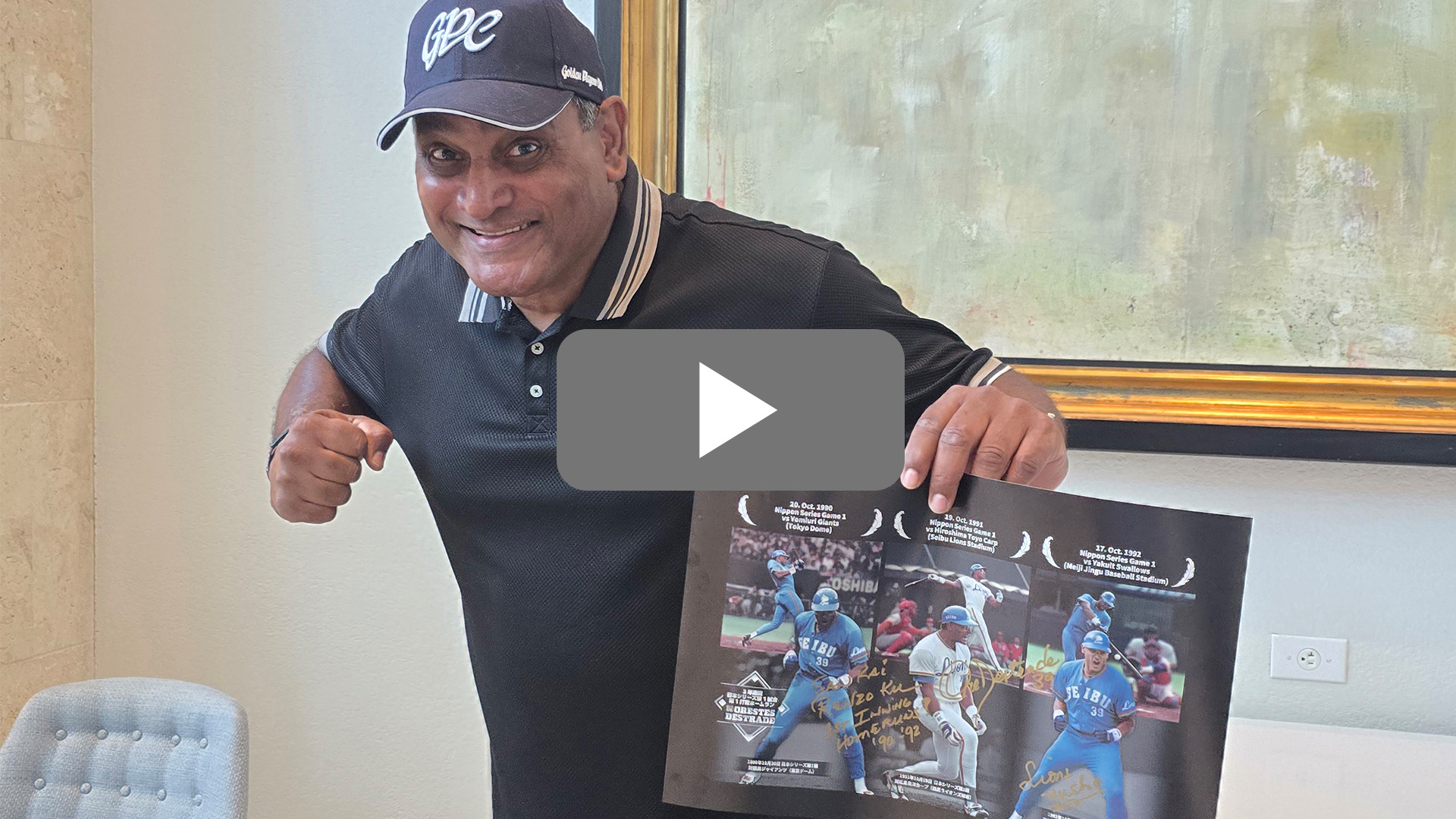 受注生産】オレステス・デストラーデ氏 3年連続日本シリーズ第1試合第1