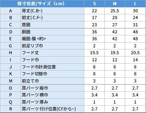 サイズ詳細